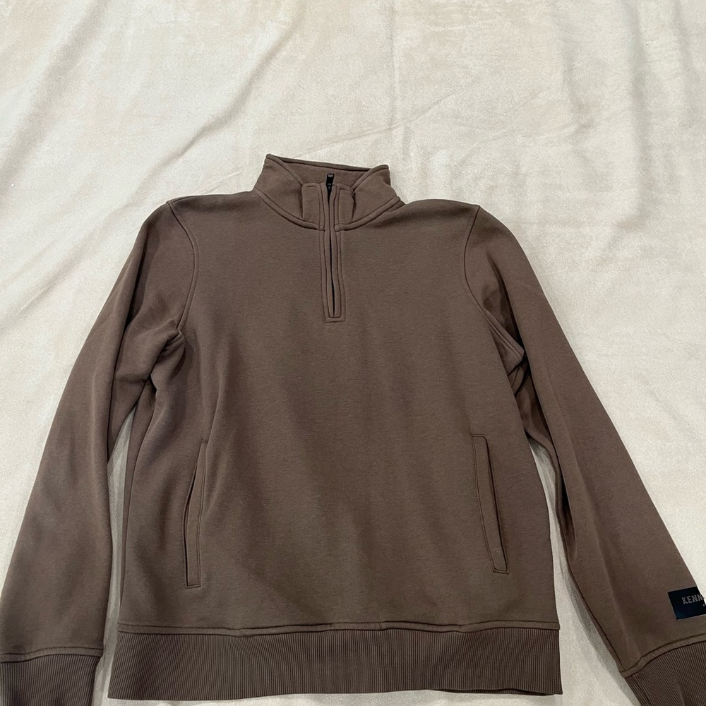 Kenneth Cole Men's Tan Zip-Up Sweater
